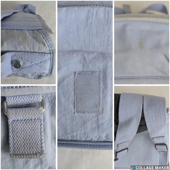 Pack of 2 KIPLING Gray/Light Blue Medium Bag Polyester with Shoulder Strap - Picture 15 of 16